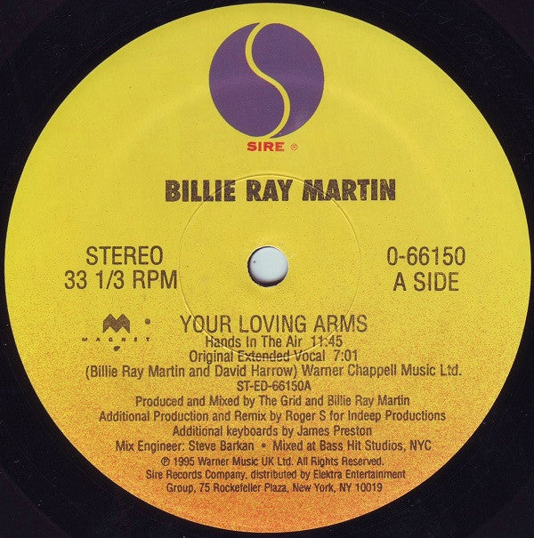 Billie Ray Martin : Your Loving Arms (12", SRC)