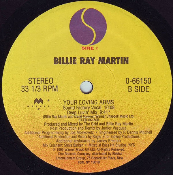 Billie Ray Martin : Your Loving Arms (12", SRC)