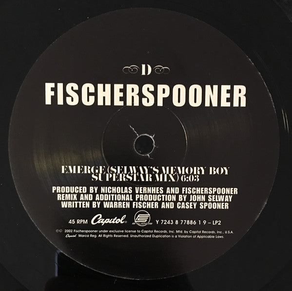 Fischerspooner : Emerge (2x12", Single)