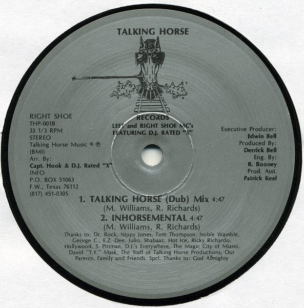 Left And Right Shoe MC's* Featuring D.J. Rated "X"* : Don't Stop (12")