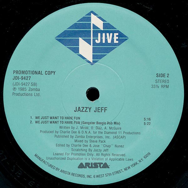 Jazzy Jeff : Fire (12", Promo)