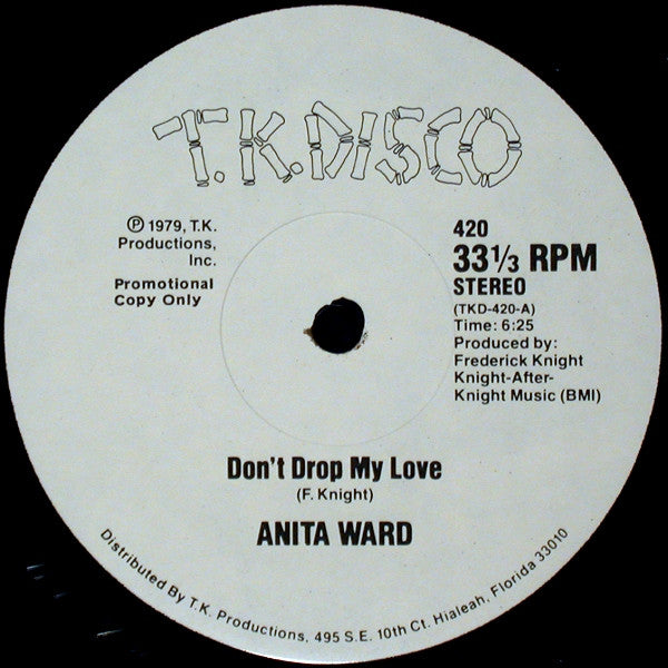 Anita Ward : Don't Drop My Love / Spoiled By Your Love (12", Promo)