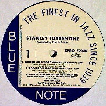 Stanley Turrentine : Boogie On Reggae Woman (12", Promo)