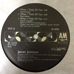 Janet Jackson : When I Think Of You (Dance Remix) (12", Single, Bla)
