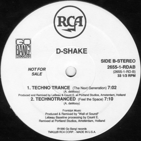 D-Shake : Yaaah (12", Promo)