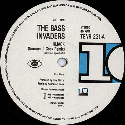 The Bass Invaders : Hijack Remix (12")