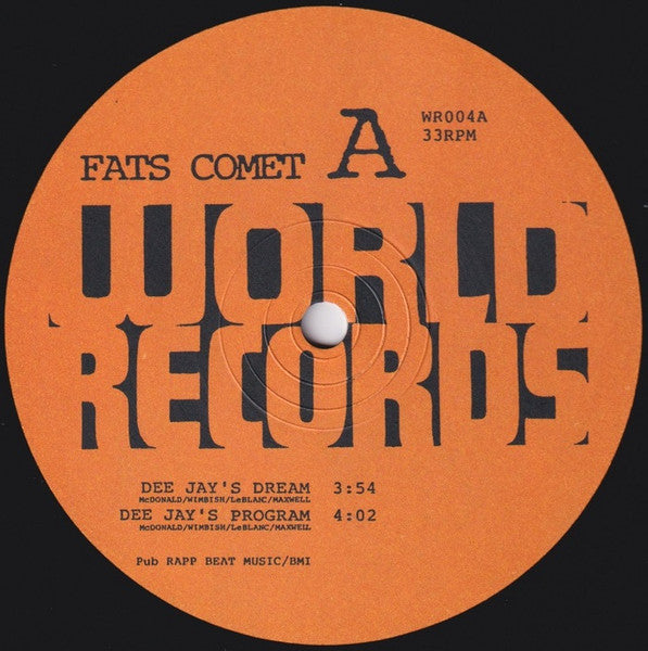 Fats Comet : Dee Jay's Dream (12")