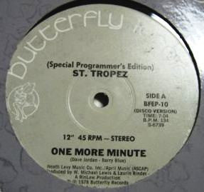 St. Tropez* : One More Minute (12", Promo)
