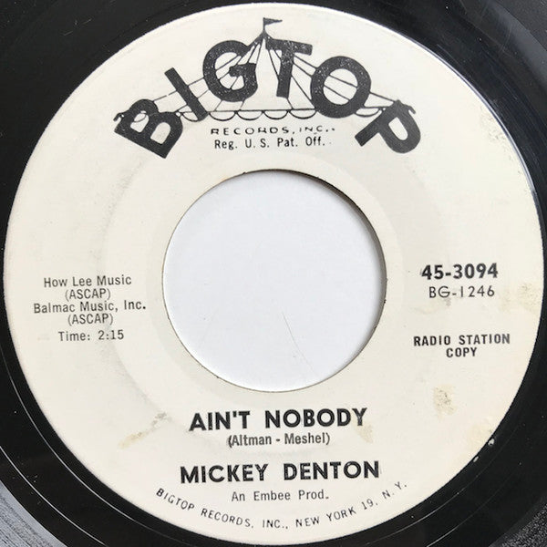 Mickey Denton : Nature Boy (7", Promo)