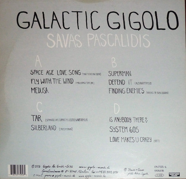 Savas Pascalidis : Galactic Gigolo (2xLP, Album)