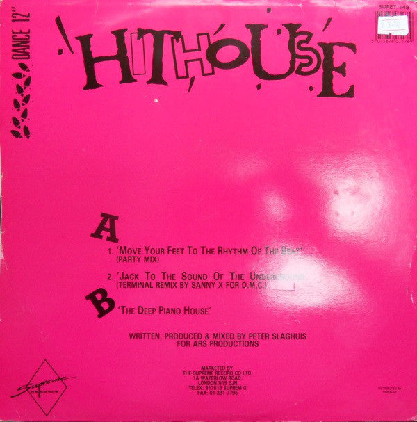 Hithouse : Move Your Feet To The Rhythm Of The Beat (12")