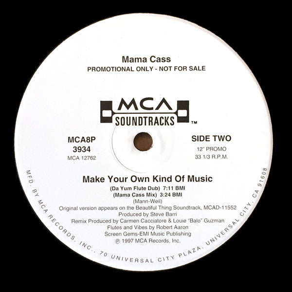Mama Cass* : Make Your Own Kind Of Music (12", Promo)