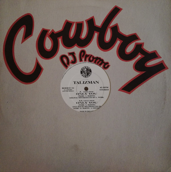Talizman : Only You (12", Promo)