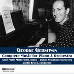 the album cover for George Gershwin - Complete Music for Piano & Orchestra