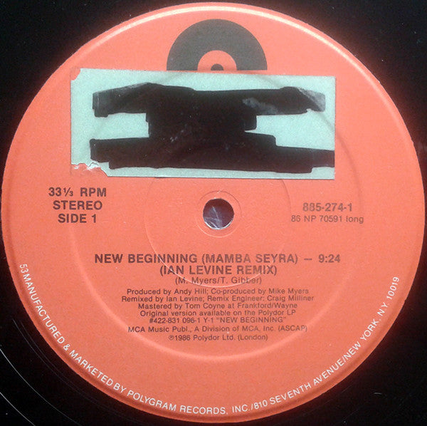 Bucks Fizz : New Beginning (Mamba Seyra) (12")