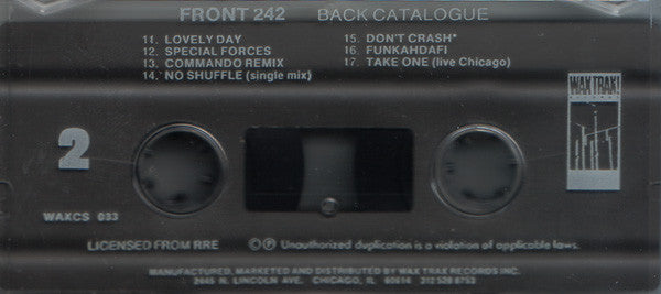 Front 242 : Back Catalogue (Cass, Comp, Pla)