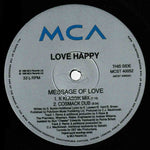Love Happy : Message Of Love (12")