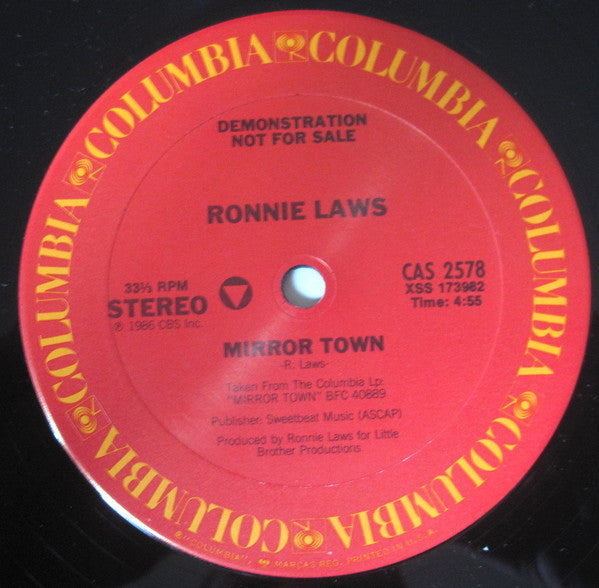 Ronnie Laws : Mirror Town (12", Single, Promo)