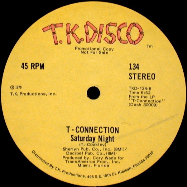 T-Connection : Saturday Night (12", Promo)