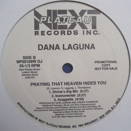 Dana Laguna : Praying That Heaven Hides You (12", Promo)