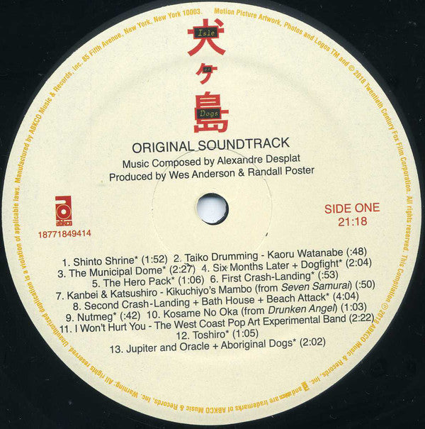 Alexandre Desplat : Isle Of Dogs (Original Soundtrack) (LP, Album, 180)
