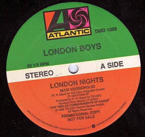 London Boys : London Nights (12", Promo)