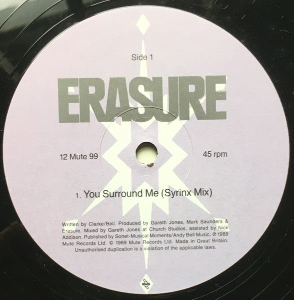 Erasure : You Surround Me (12", Single, MPO)