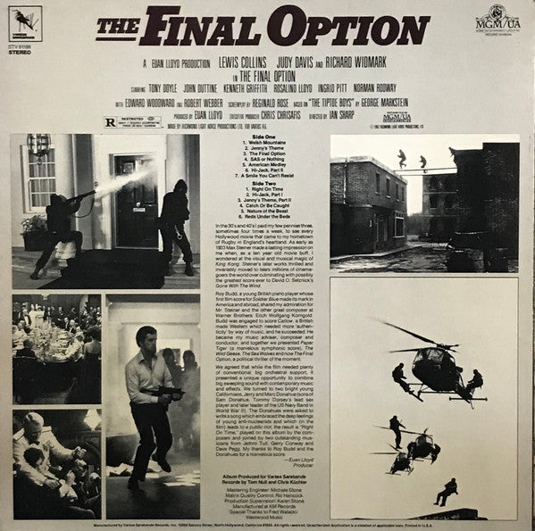 Roy Budd And Jerry Donahue And Marc Donahue : The Final Option (Original Motion Picture Soundtrack) (LP, Album)