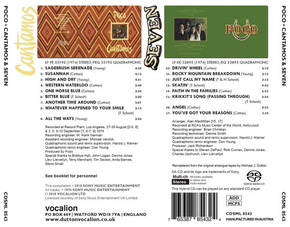 Poco (3) : Cantamos & Seven (SACD, Hybrid, Multichannel, Comp, Quad, RM)