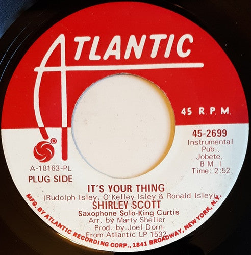 Shirley Scott : It's Your Thing / You (7", Single, Mono, Promo)