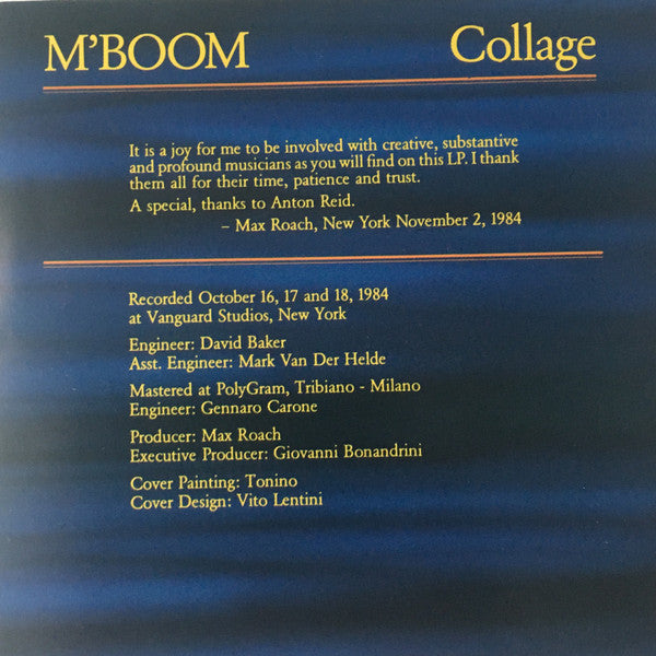 M'Boom* : Collage (CD, Album)