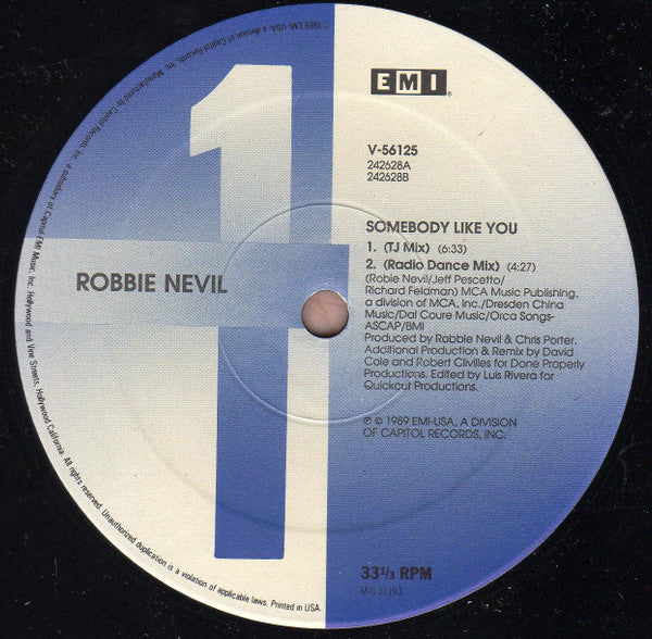 Robbie Nevil : Somebody Like You (12")