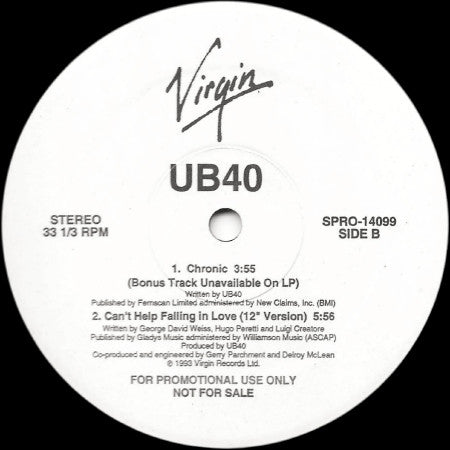 UB40 : Higher Ground (12", Promo)