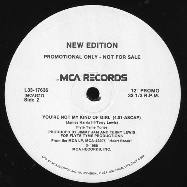 New Edition : You're Not My Kind Of A Girl (12", Promo)