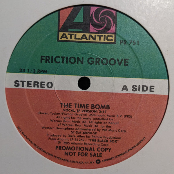 Friction Groove : The Time Bomb (12", Single, Promo)