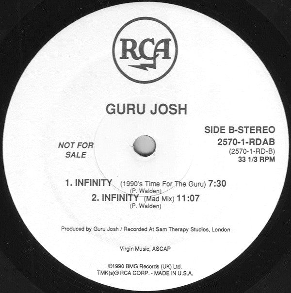 Guru Josh : Infinity (12", Promo)