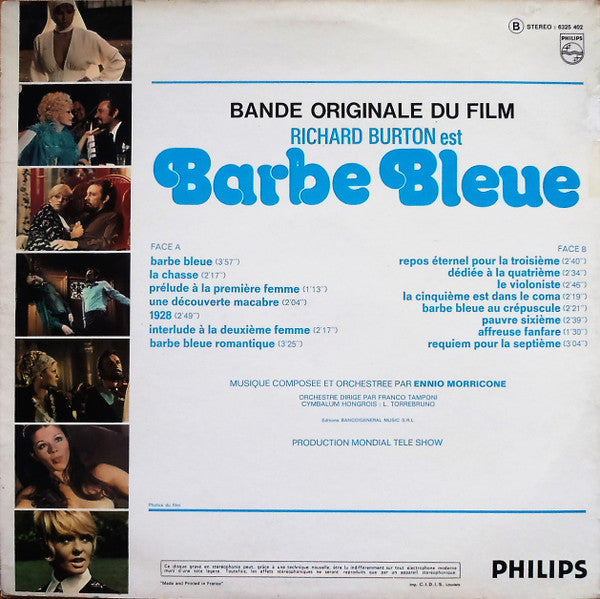 Ennio Morricone : Barbe Bleue (Bande Originale Du Film) (LP, Album)
