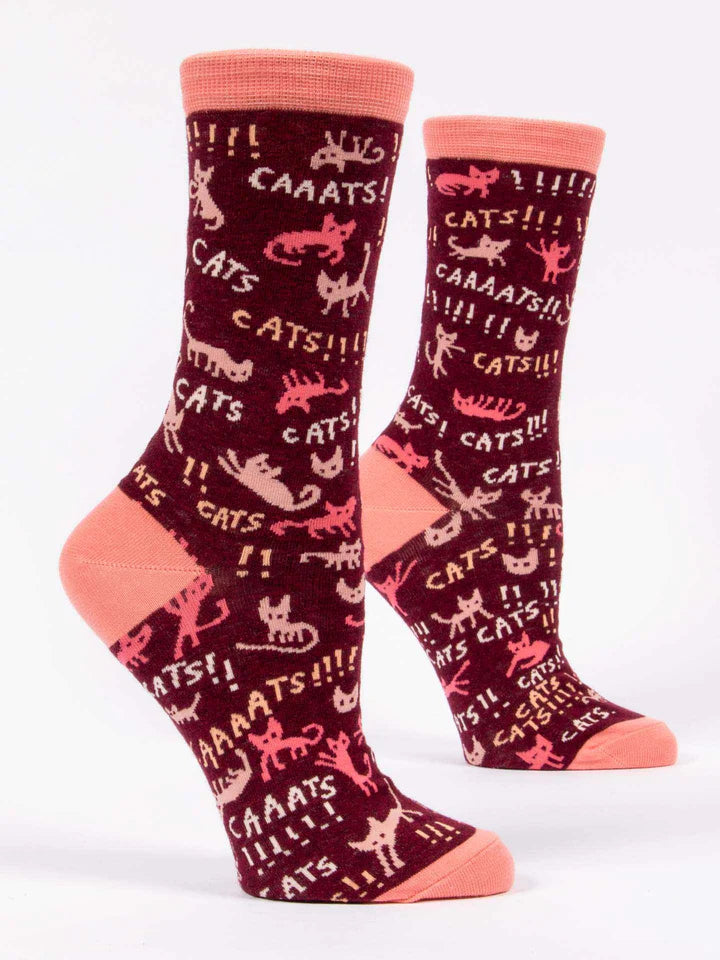 Blue Q - Women's Crew Socks- Cats!