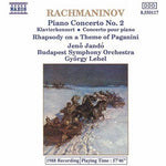 the album cover for Jenő Jandó - Piano Concerto 2 / Rhapsody on a Paganini Theme