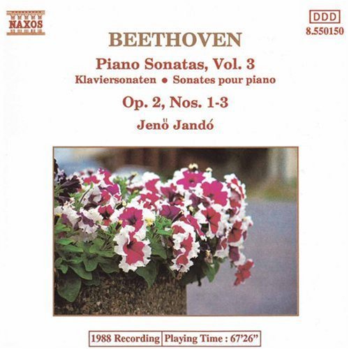 the album cover for L.V. Beethoven - Piano Sonatas 1-3