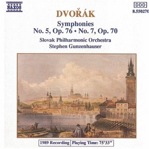 the album cover for A. DVORAK - Symphonies 5 & 7