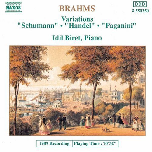 the album cover for J. BRAHMS - Variations (Handel, Schumann & Paganini)
