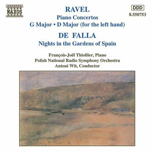 the album cover for Francois-Joel Thiollier - Piano Concerti / Nights in the Gardens of Spain