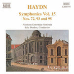 the album cover for Bela Drahos - Symphonies 72, 93 & 95