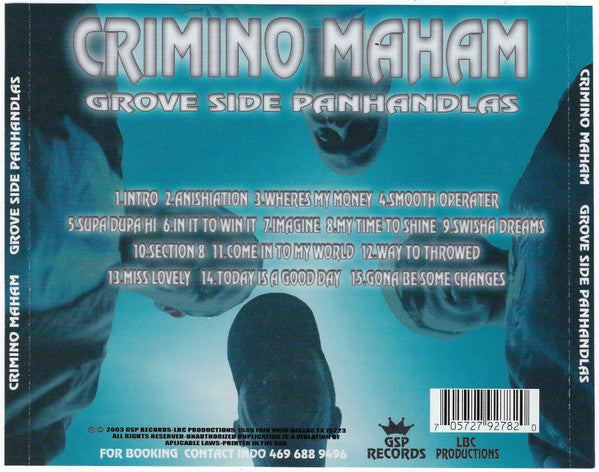 Crimino Maham : Grove Side Panhandlas (CD, Album)
