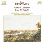 the album cover for F. KROMMER - Clarinet Concertos