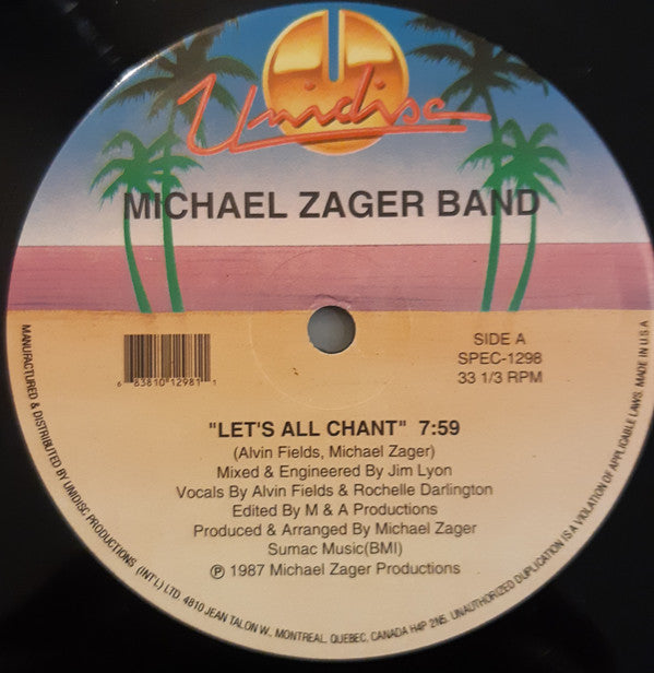 Michael Zager Band* / Lime (2) : Let's All Chant / Angel Eyes (12", Comp)