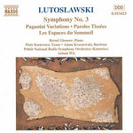 the album cover for Adam Kruszewski - Symphony 3 / Paganini Variations / Paroles Tissees