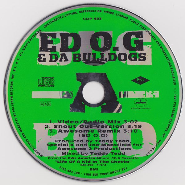 Ed O.G & Da Bulldogs : Bug-A-Boo (CD, Single, Promo)