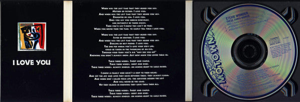 Stevie Wonder : These Three Words (CD, Single, Promo)